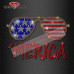 Shining Iron on America sunglasses Rhinestone Pattern Shining Iron on America sunglasses Rhinestone Pattern